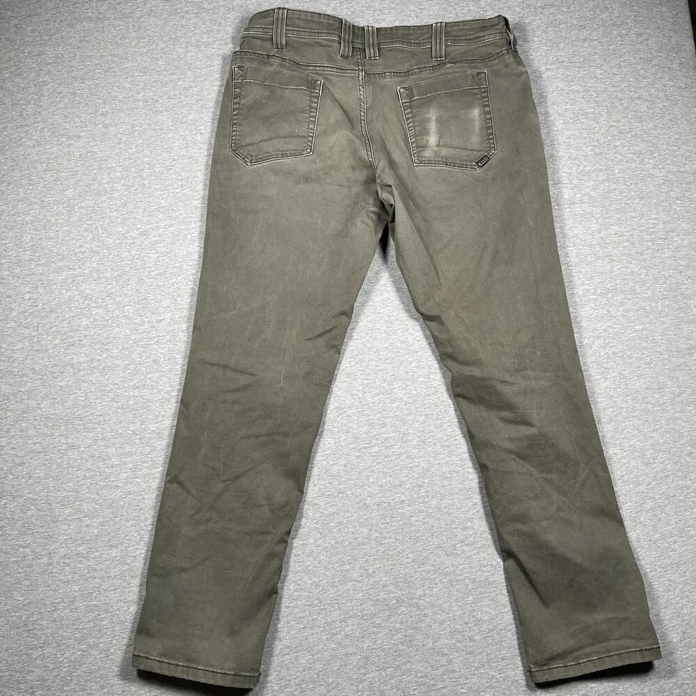 5.11 Tactical Chino Pants Mens 36x32 Green Cotton Stretch Slim Tapered Workwear
